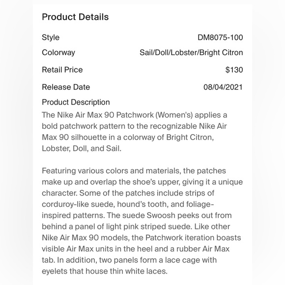 Nike Air Max 90, Patchwork, Size Women’s 7.5 - Picture 3 of 11